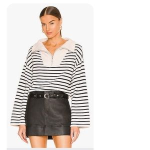 L'Academie Cropped Striped Sweater